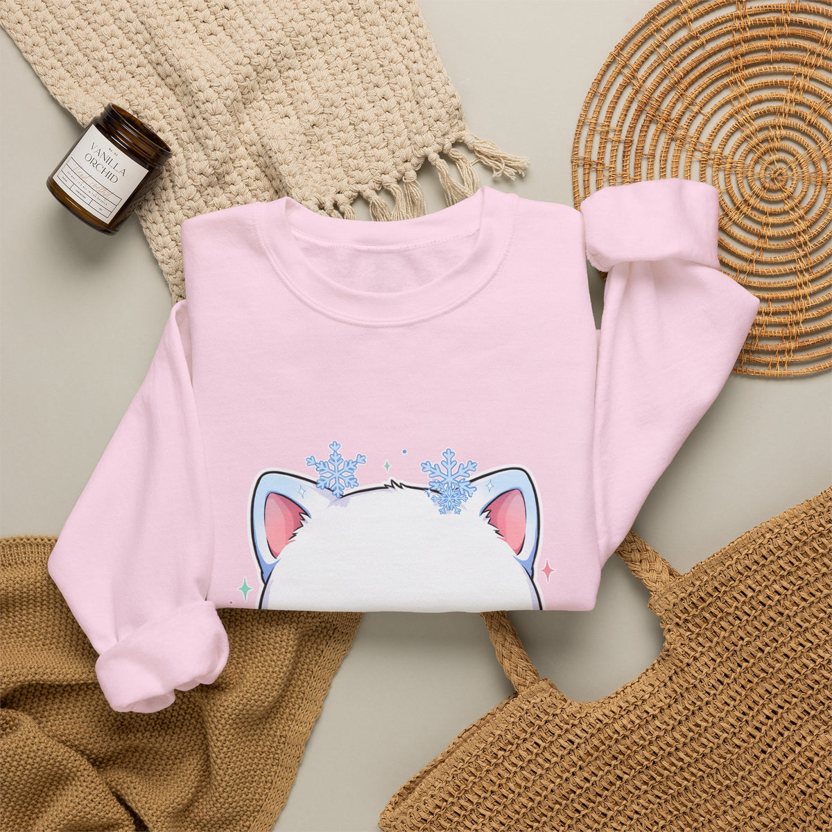 Kawaii Arctic Fox Sweatshirt for Cute Winter Animal Lovers