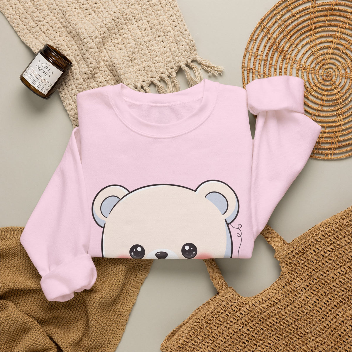 Kawaii Polar Bear Sweatshirt for Cozy Cute-Style Fans