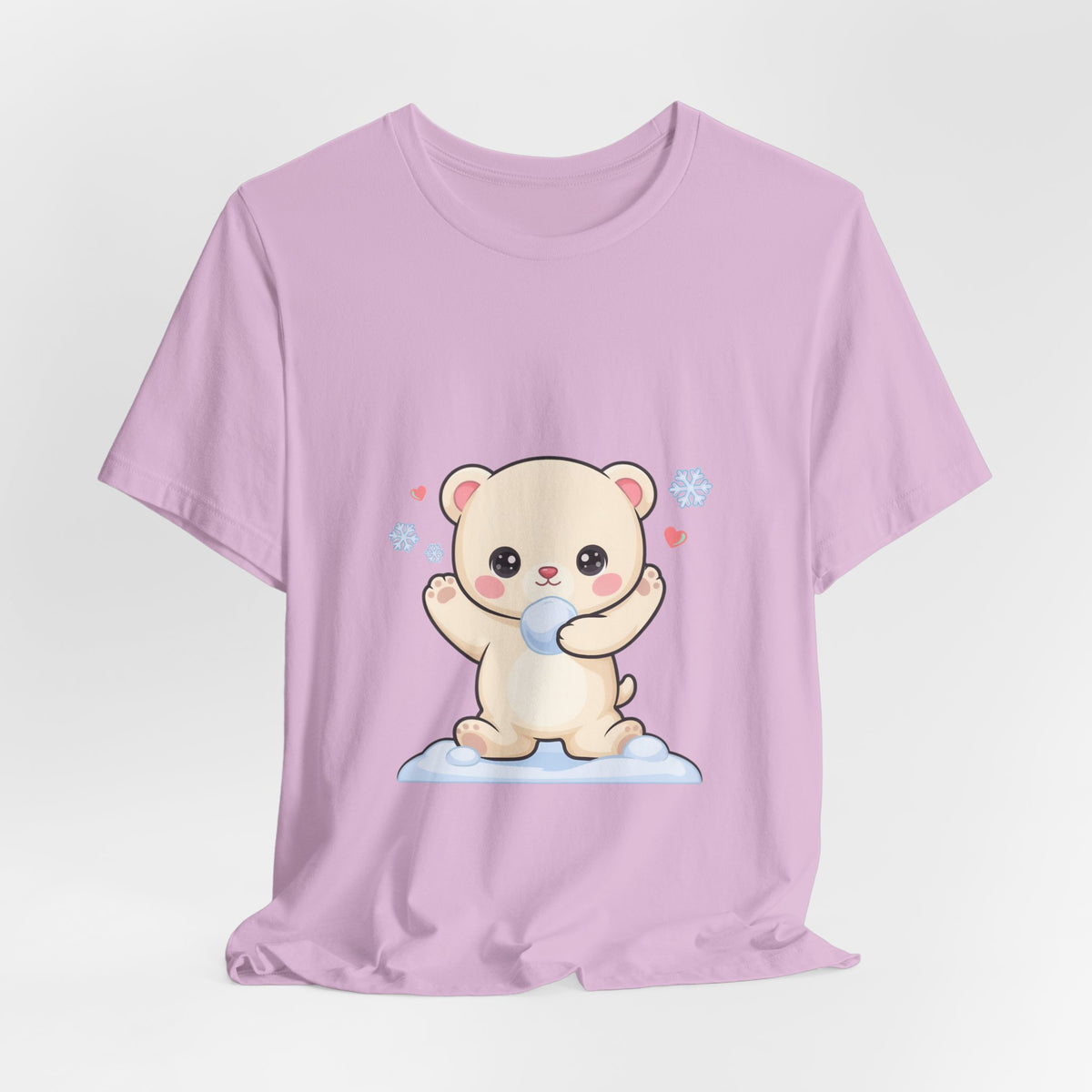 Kawaii Polar Bear Tee, Cute Snow Day Unisex Shirt