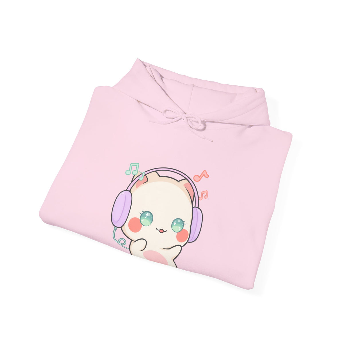 Kawaii Cat Hoodie for Cute Music Lovers