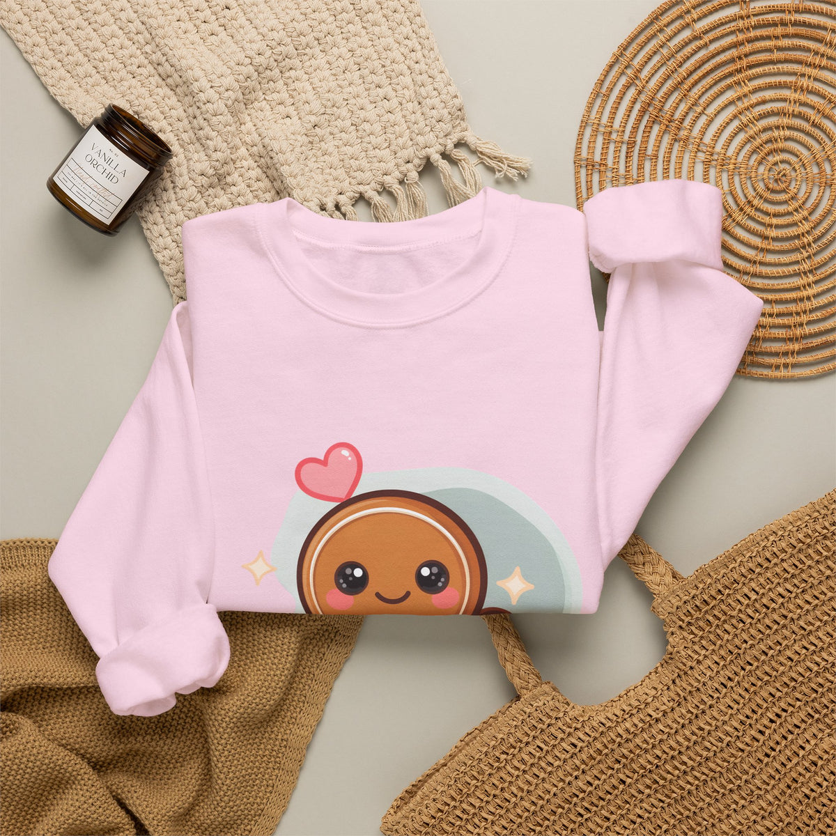 Kawaii Gingerbread Sweatshirt for Cozy Holiday Mornings