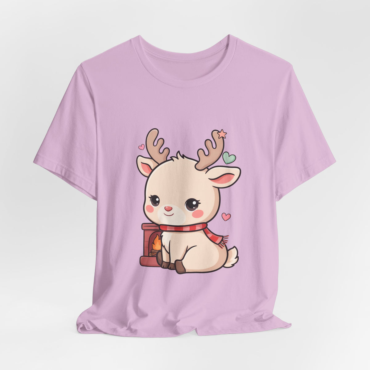 Kawaii Reindeer T-Shirt for Cozy Christmas Fans