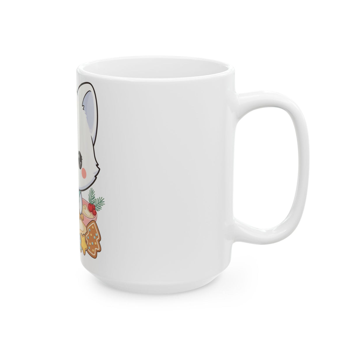 Christmas Arctic Fox Mug for Kawaii Holiday Fans