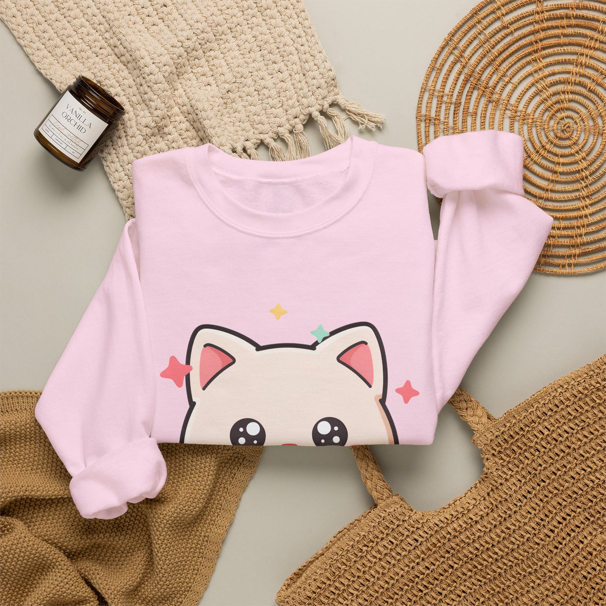 Kawaii Cat Sushi Sweatshirt for Cute Cat Lovers