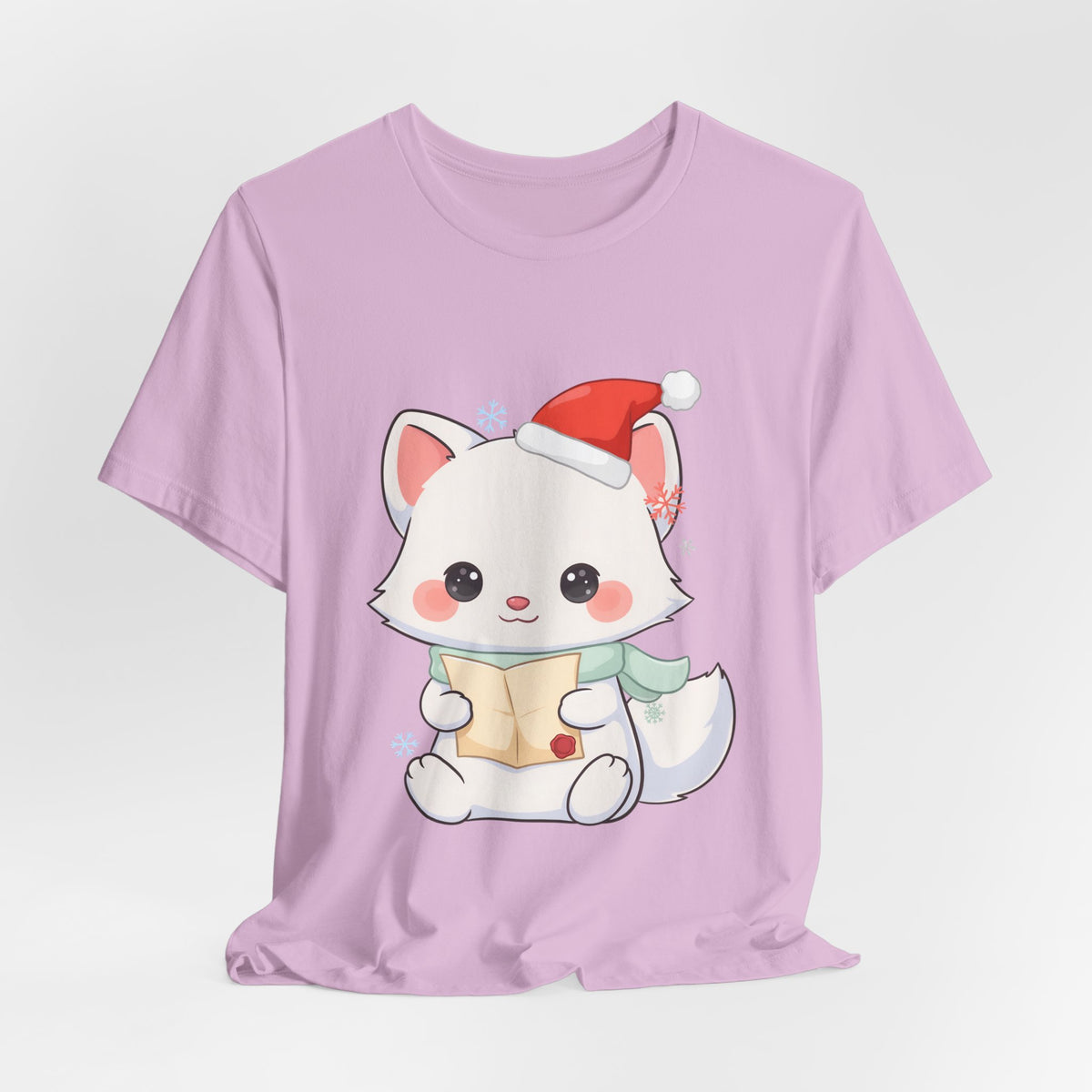 Christmas Arctic Fox T-Shirt for Cozy Holiday Readers
