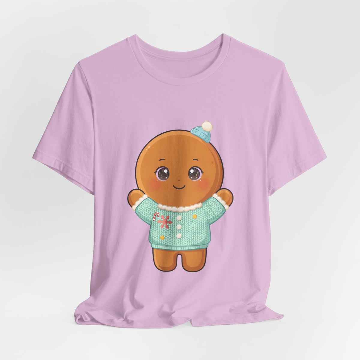 Kawaii Gingerbread Man Christmas Tee for Holiday Cheer