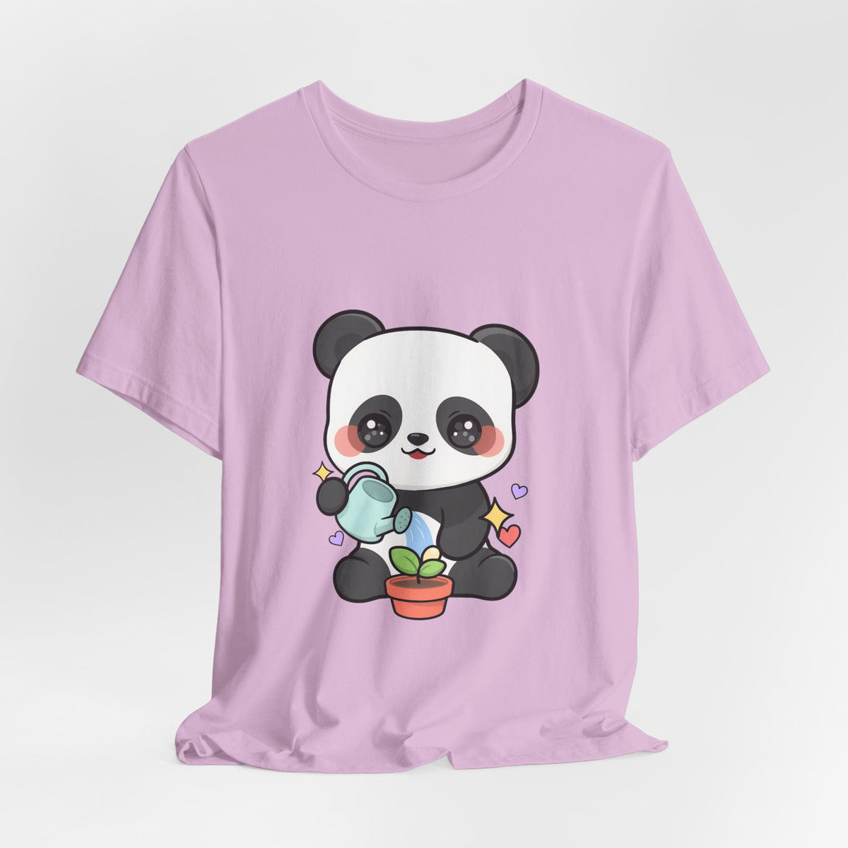 Kawaii Panda T-Shirt, Cute Plant Lover Gift