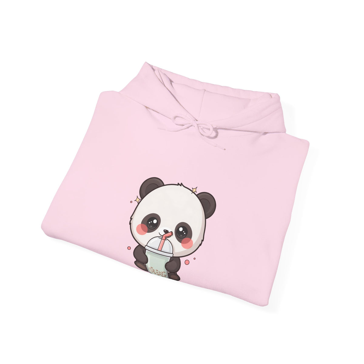 Bubble Tea Panda Hoodie, Kawaii Chibi Boba Sweatshirt