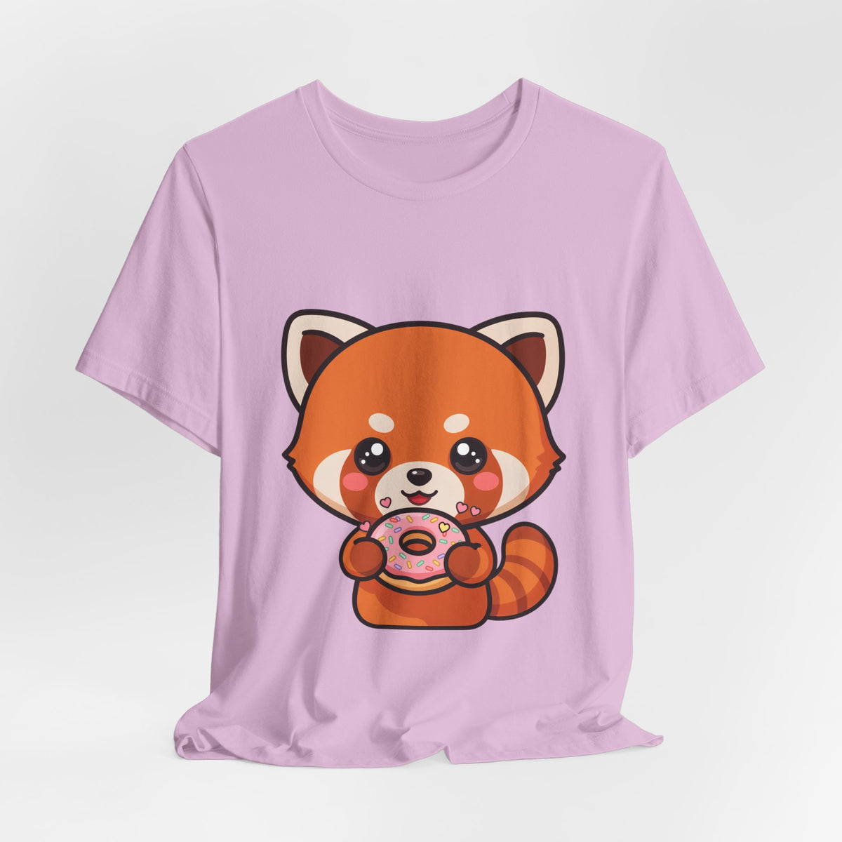 Red Panda Donut T-Shirt, Cute Kawaii Animal Tee