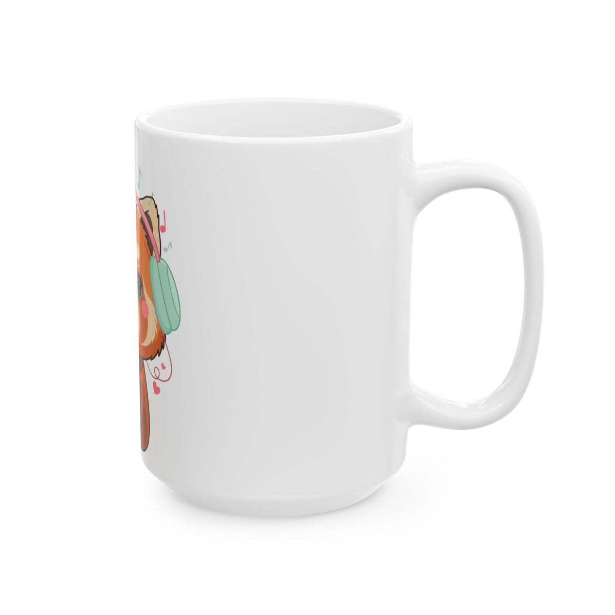 Kawaii Red Panda Mug for Music Lovers