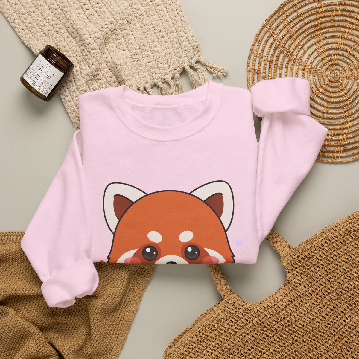 Kawaii Red Panda Ramen Sweatshirt for Cozy Foodie Days