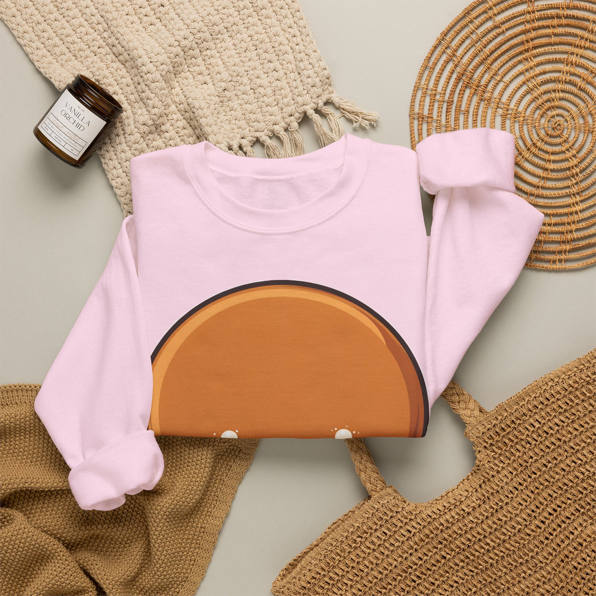 Gingerbread Man Sweatshirt, Cute Kawaii Christmas Crewneck