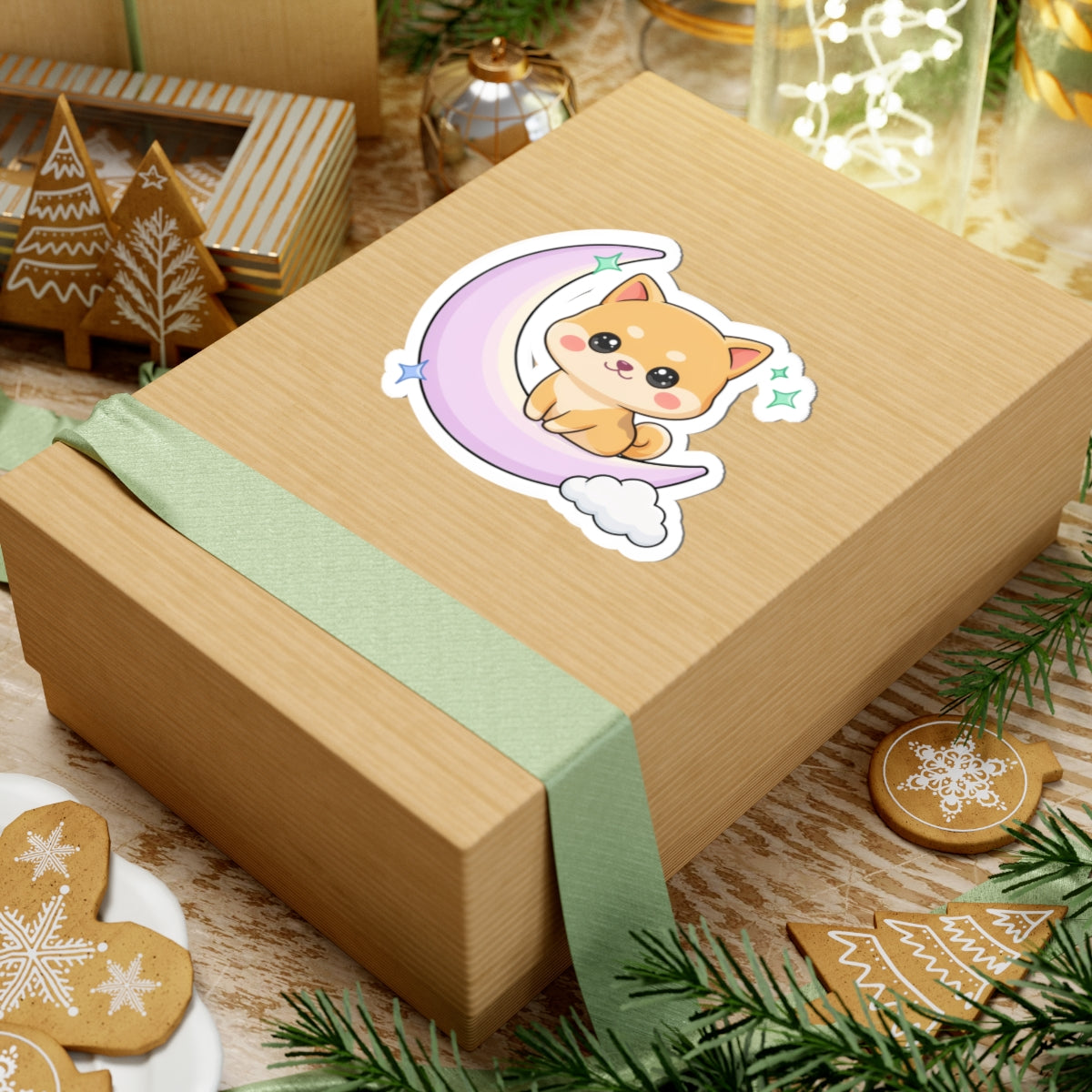 Kawaii Shiba Inu Sticker for a Sweet Birthday Gift