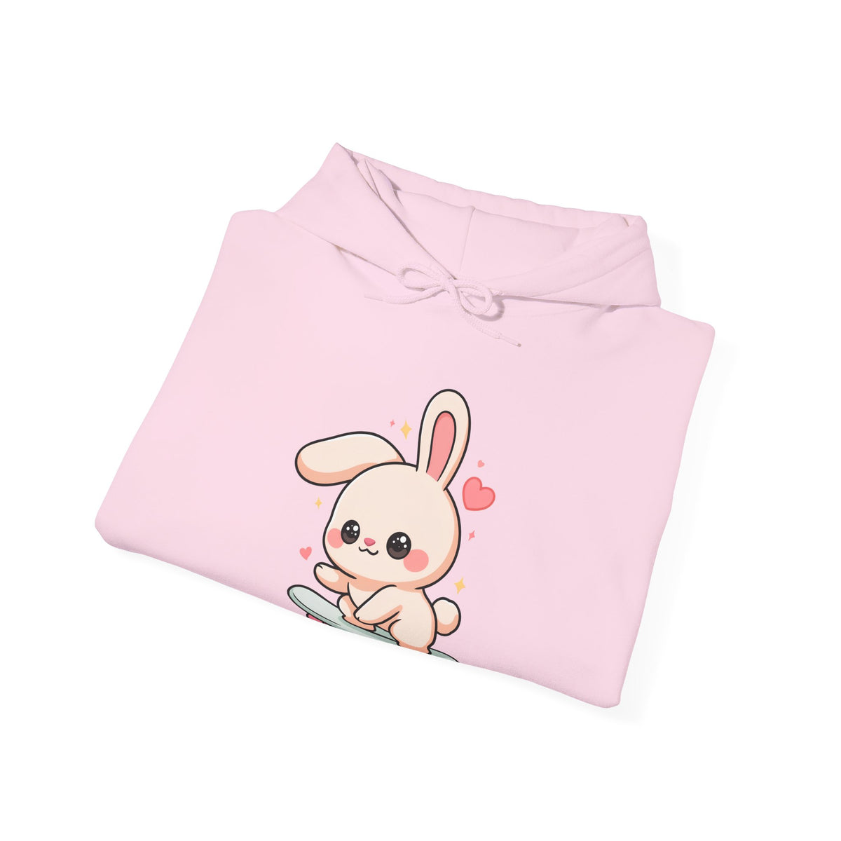 Kawaii Bunny Skateboard Hoodie, Cute Skater Gift