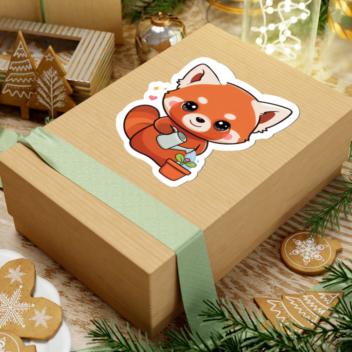 Red Panda Plant Lover Sticker for Gardening Gifts