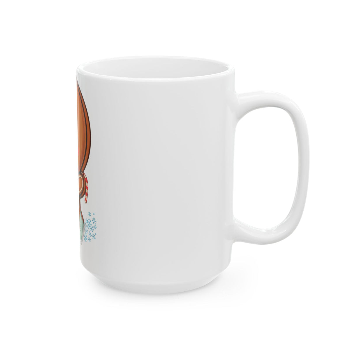Gingerbread Man Mug: Cute Christmas Ice Skating Gift