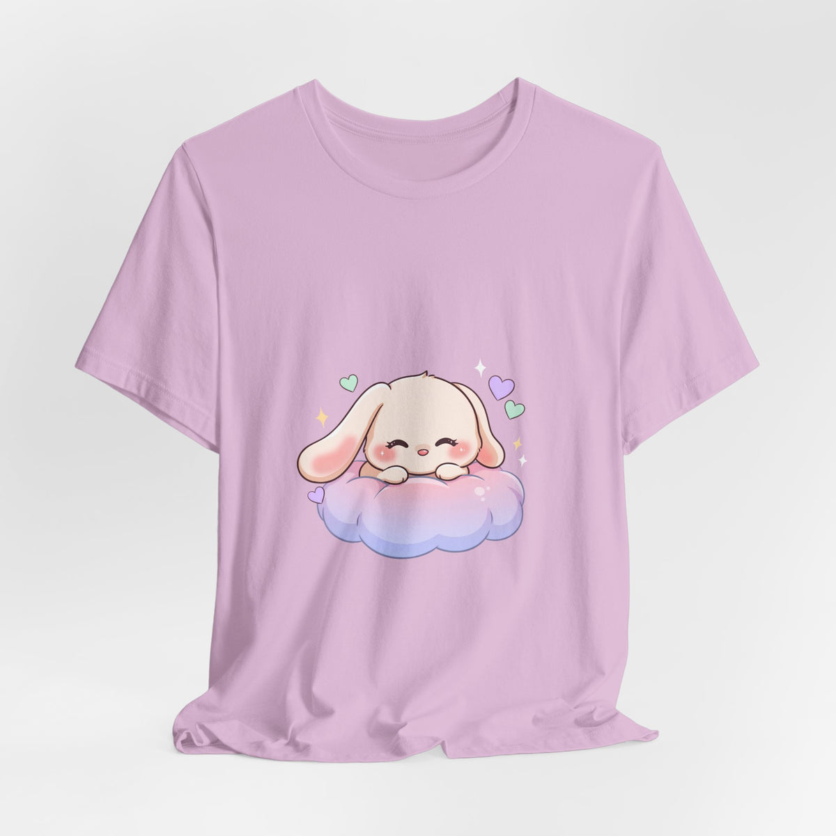 Kawaii Sleeping Bunny Tee, Cute Cloud Nap Unisex Shirt