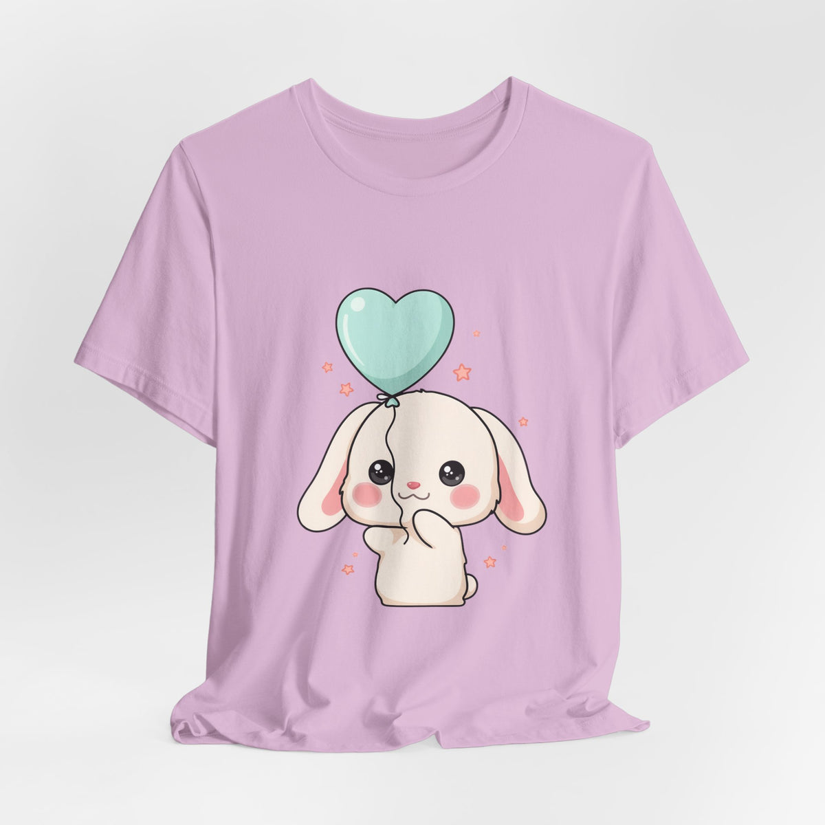 Kawaii Bunny T-Shirt with Balloon – Cute Chibi Rabbit Tee