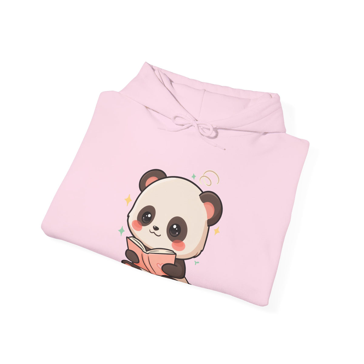 Kawaii Panda Reading Hoodie, Cozy Book Lover Sweatshirt