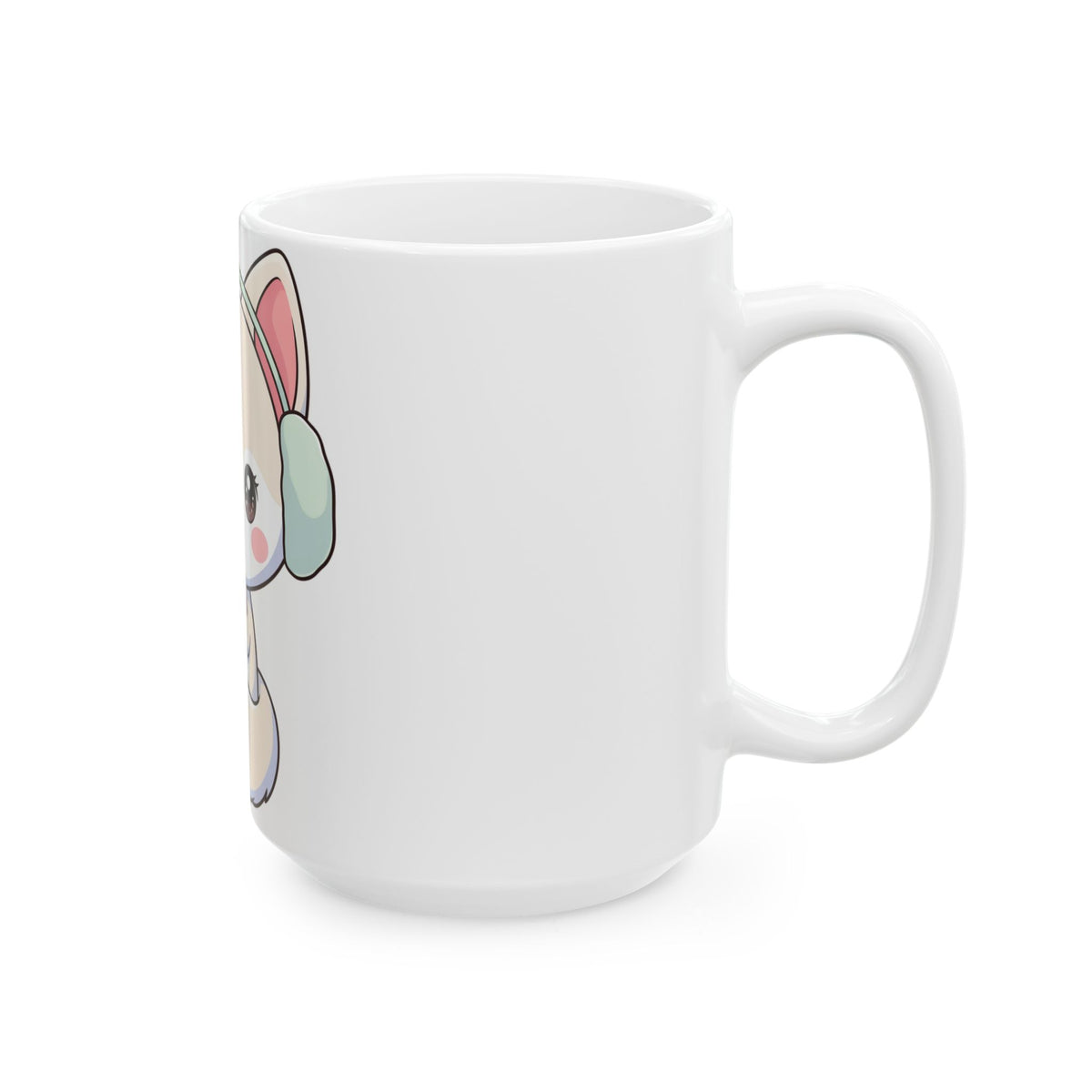 Kawaii Arctic Fox Mug, Cute Winter Gift for Fox Lovers