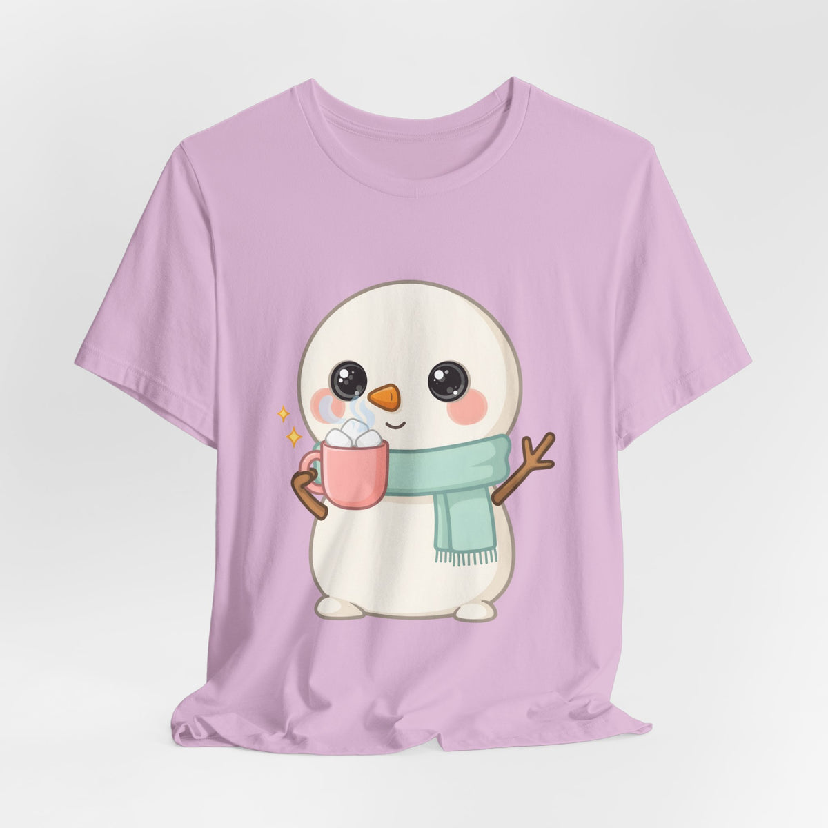 Kawaii Snowman T-Shirt for Cozy Cocoa Breaks