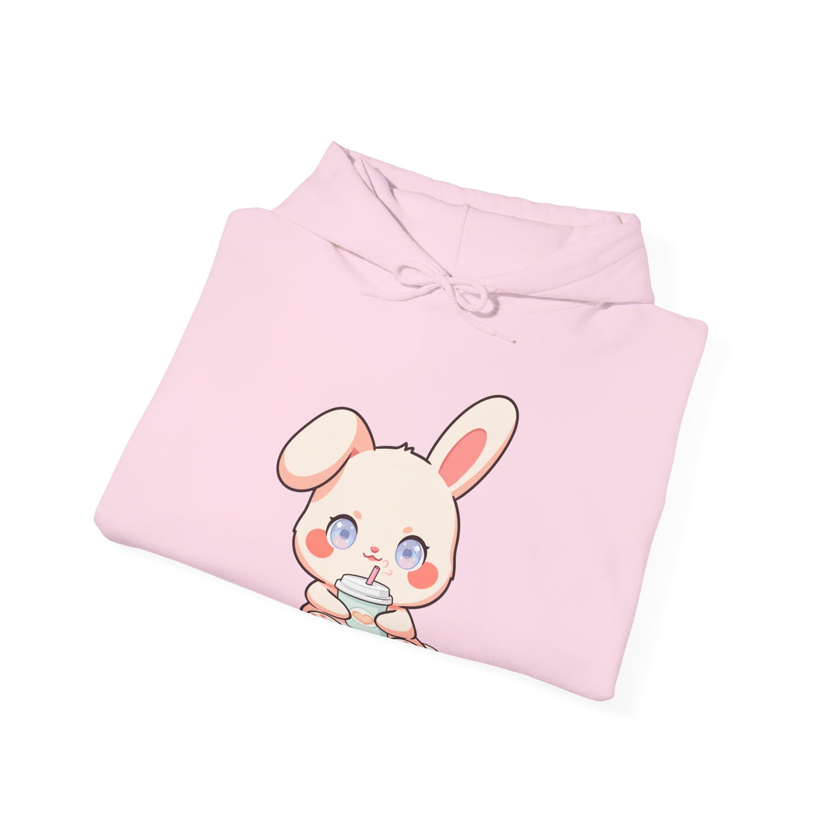 Kawaii Bunny Latte Hoodie, Cute Coffee Lover Sweatshirt