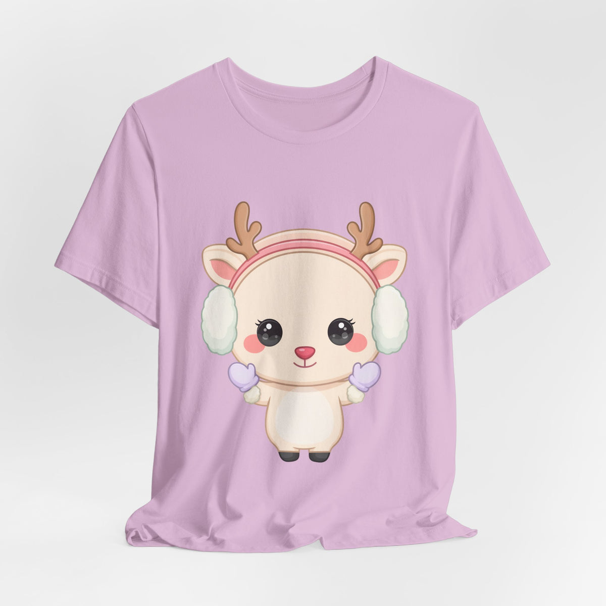 Kawaii Reindeer T-Shirt, Cute Winter Animal Tee