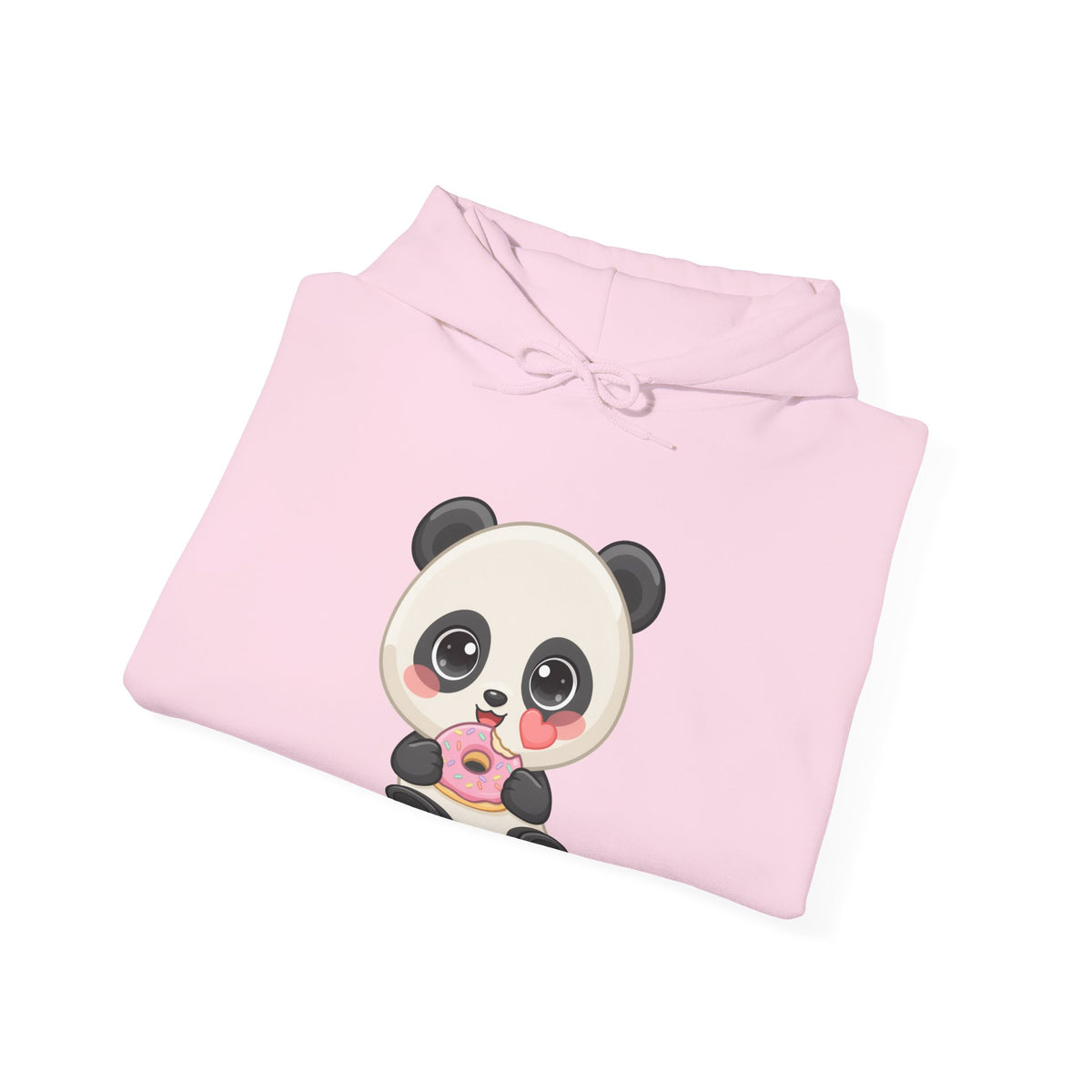 Kawaii Panda Hoodie, Cute Donut Lover Sweatshirt