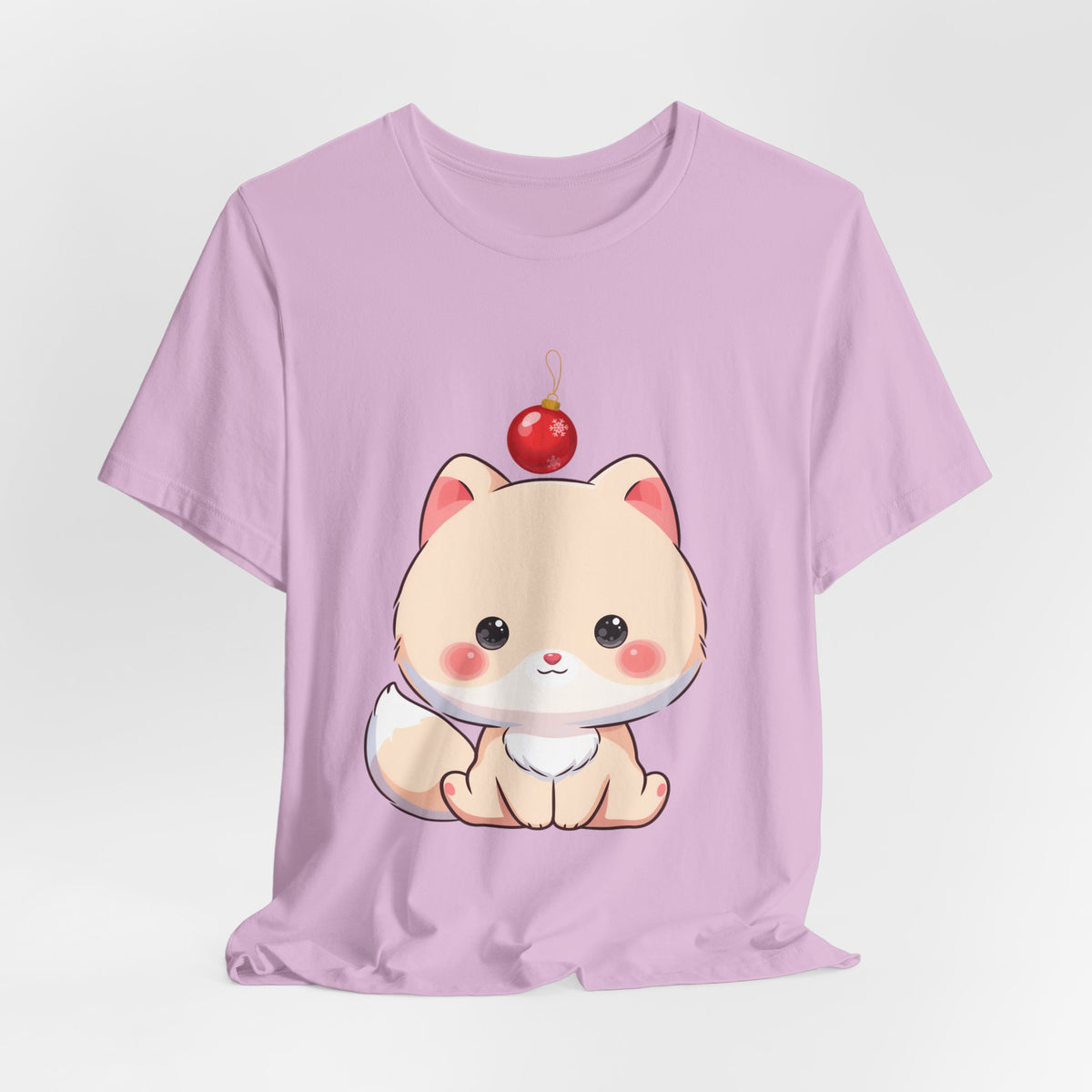 Kawaii Arctic Fox Christmas T-Shirt for Holiday Fans