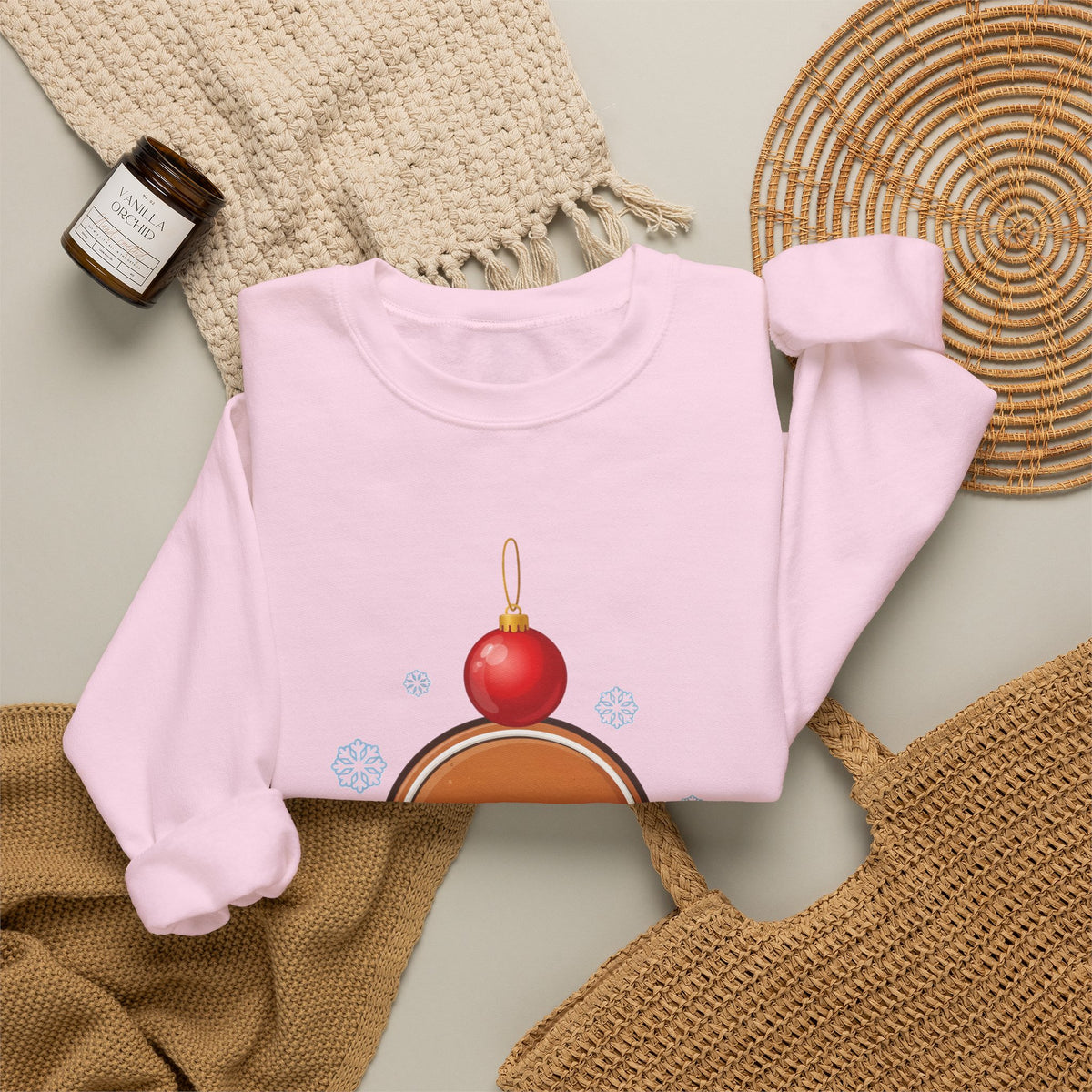 Gingerbread Christmas Sweatshirt, Cute Holiday Crewneck