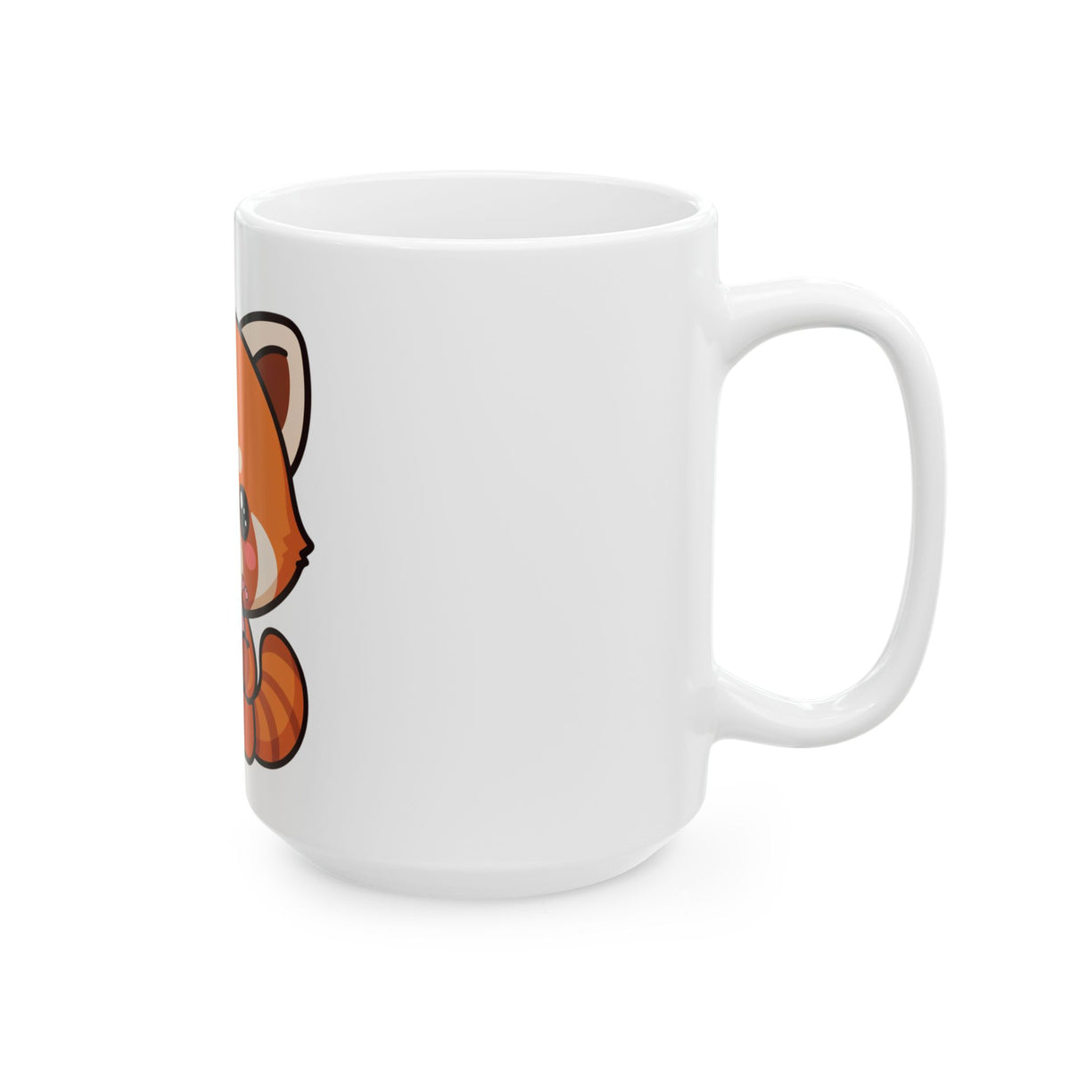 Red Panda Donut Mug, Cute Kawaii Ceramic Coffee Cup