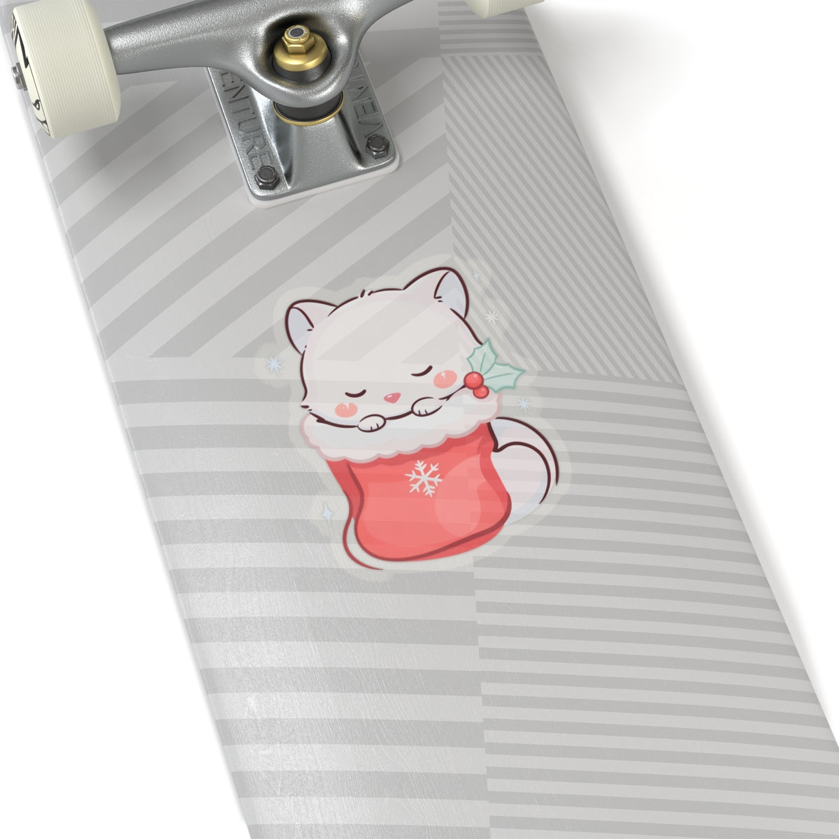 Kawaii Arctic Fox Christmas Sticker for Cozy Holiday Fans
