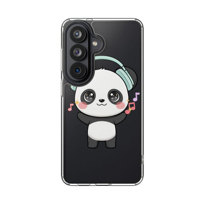 Kawaii Panda Phone Case with Headphones