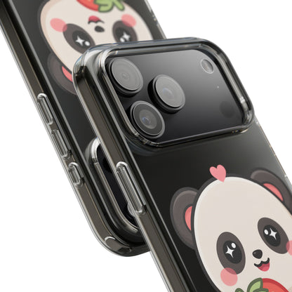 Kawaii Panda Phone Case, Sweet Strawberry Gift