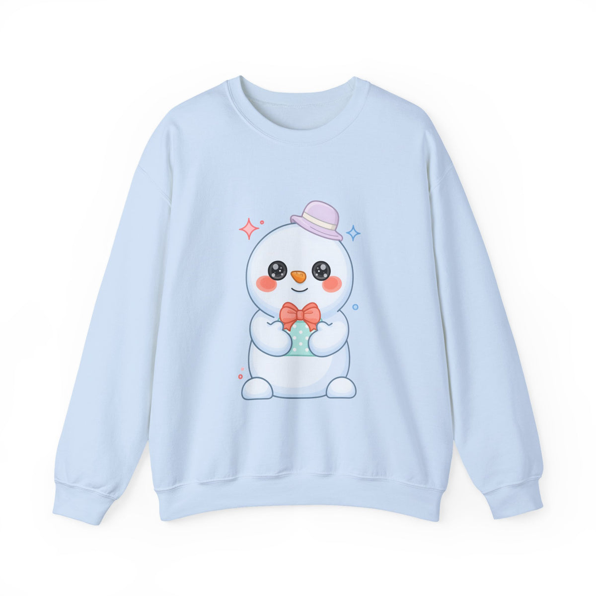Kawaii Snowman Christmas Sweatshirt, Cute Holiday Gift