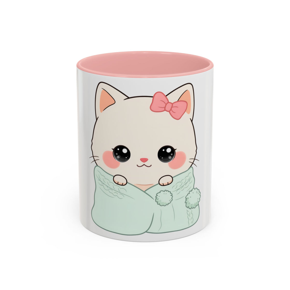 Cozy Cat Accent Mug for Kawaii Cat Lovers