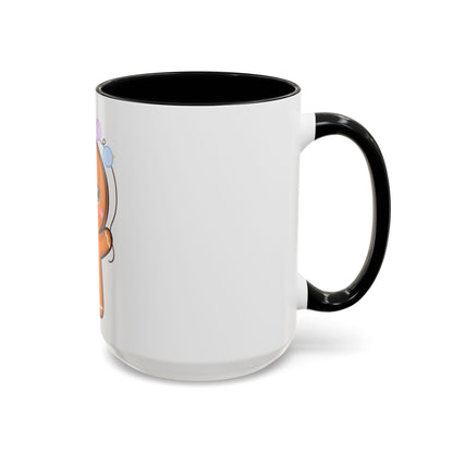 Gingerbread Man Accent Coffee Mug, Cute Kawaii Holiday Gift