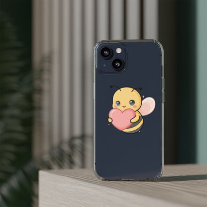 Kawaii Bee Clear Impact-Resistant Phone Case