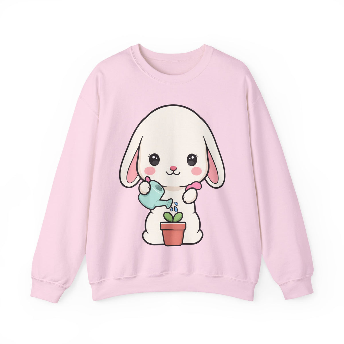 Kawaii Bunny Sweatshirt, Cute Gardening Crewneck