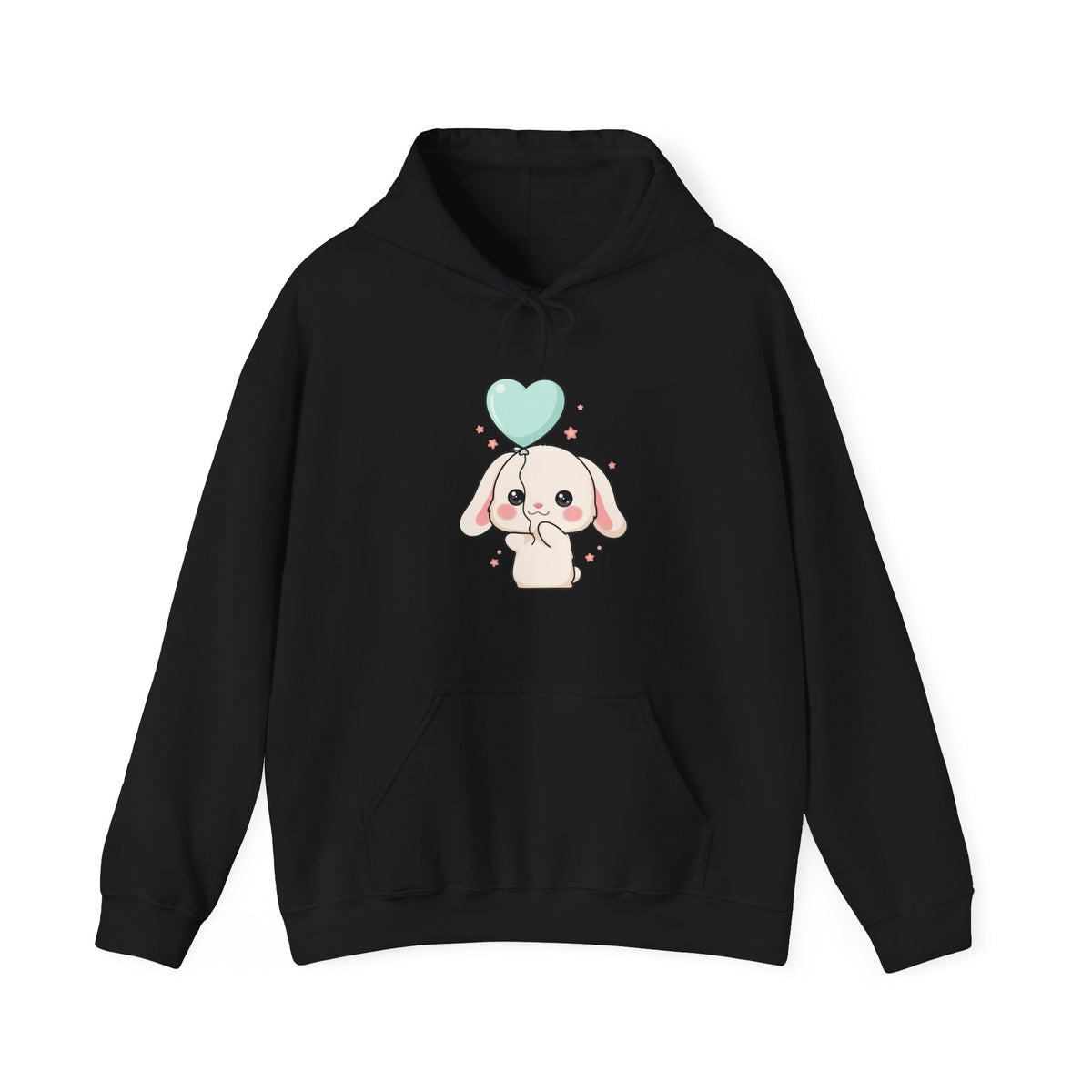 Kawaii Bunny Hoodie, Cute Balloon Rabbit Sweatshirt