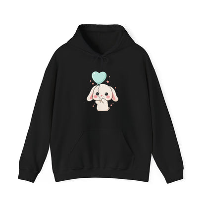 Kawaii Bunny Hoodie, Cute Balloon Rabbit Sweatshirt