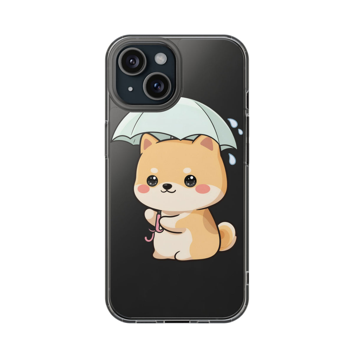 Shiba Inu Phone Case, Kawaii Rainy Day Pup