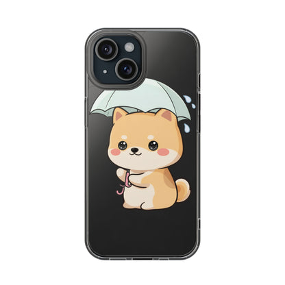Shiba Inu Phone Case, Kawaii Rainy Day Pup