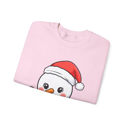 Kawaii Snowman Christmas Sweatshirt, Cute Holiday Gift