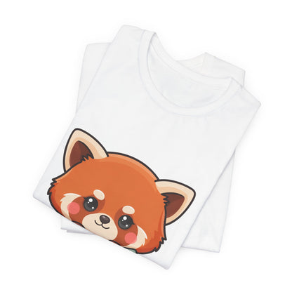 Kawaii Red Panda T-Shirt, Cozy Blanket Chibi Animal Tee