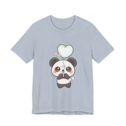 Kawaii Panda T-Shirt with Floating Balloon