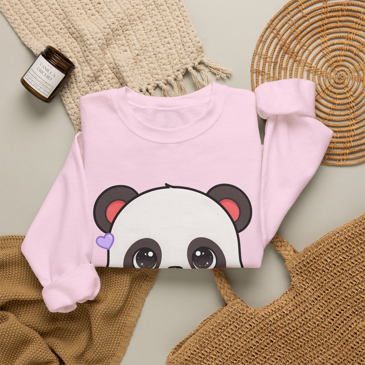 Cute Gamer Panda Sweatshirt for Cozy Gaming Nights