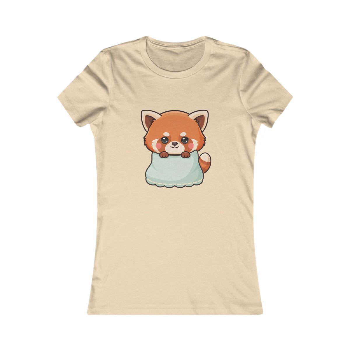 Kawaii Red Panda Women's Tee, Cozy Blanket Animal Shirt