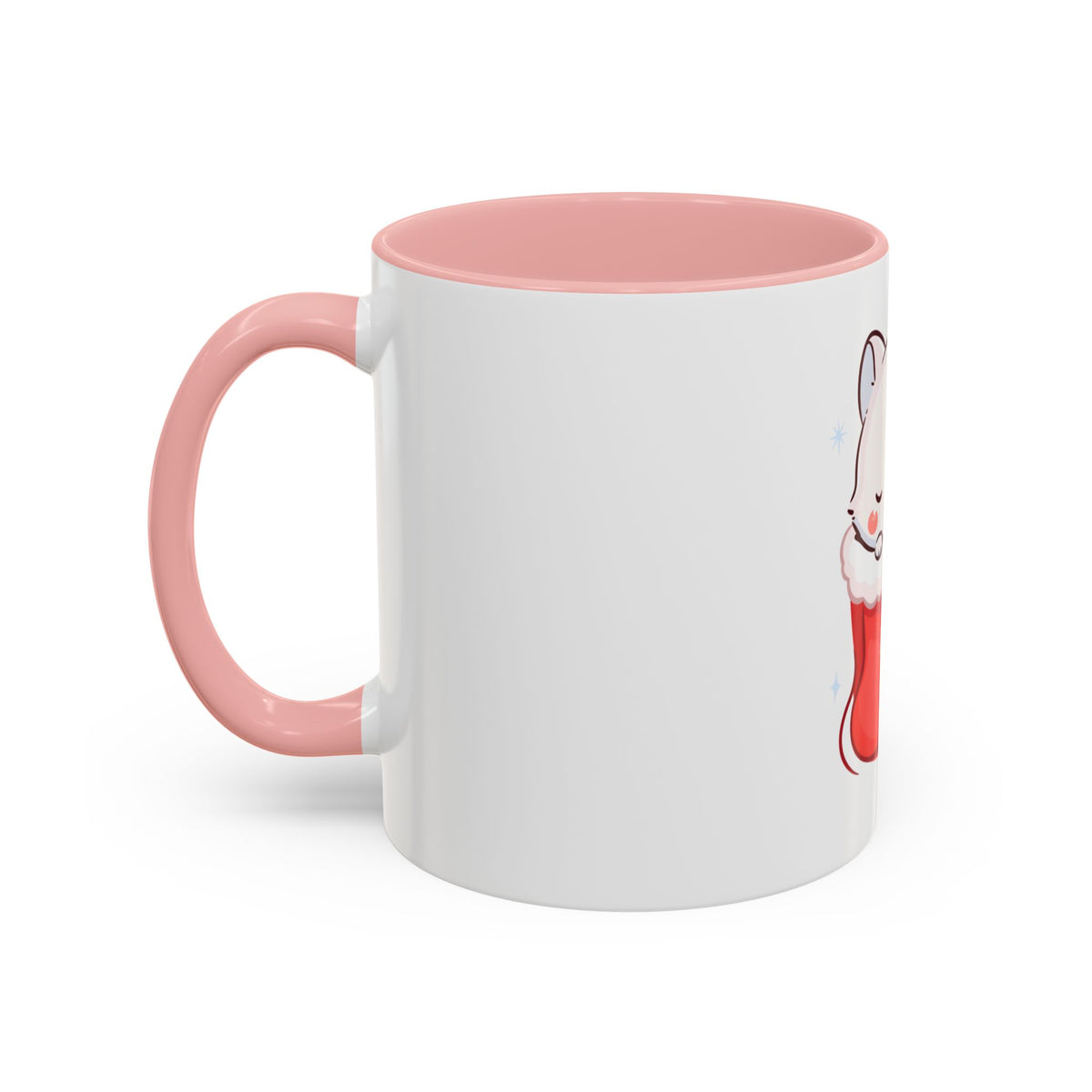 Kawaii Christmas Fox Accent Mug for Cozy Holiday Sips