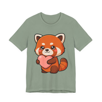 Kawaii Red Panda T-Shirt: Big Heart, Cozy Vibes